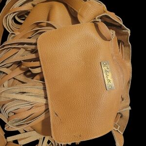 Cleobella Camel Fringe Shoulder Bag